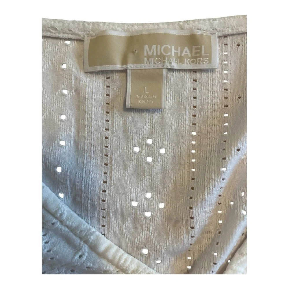 Michael Kors White Eyelet Blouse